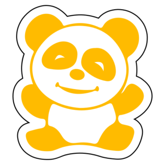 Happy Panda Sticker (Yellow)